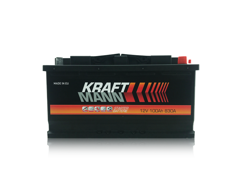 Kraftmann - 12v 100ah - autó akkumulátor - jobb+
